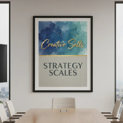 Creative Sells. Strategy Scales. | Framed Wall Art for Media Buyers, Agencies