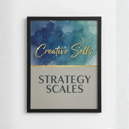 Creative Sells. Strategy Scales. | Framed Wall Art for Media Buyers, Agencies