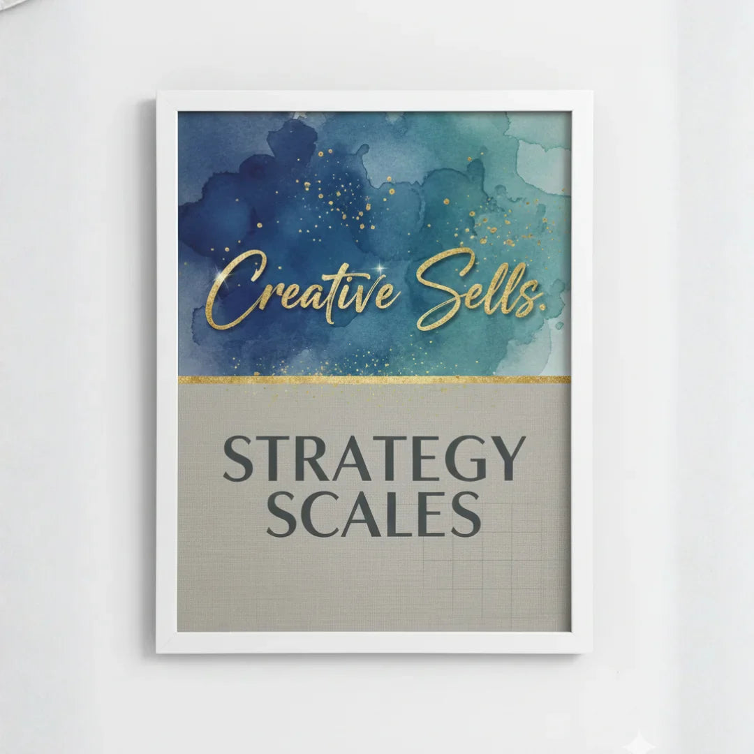 Creative Sells. Strategy Scales. | Framed Wall Art for Media Buyers, Agencies