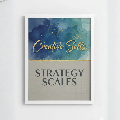 Creative Sells. Strategy Scales. | Framed Wall Art for Media Buyers, Agencies