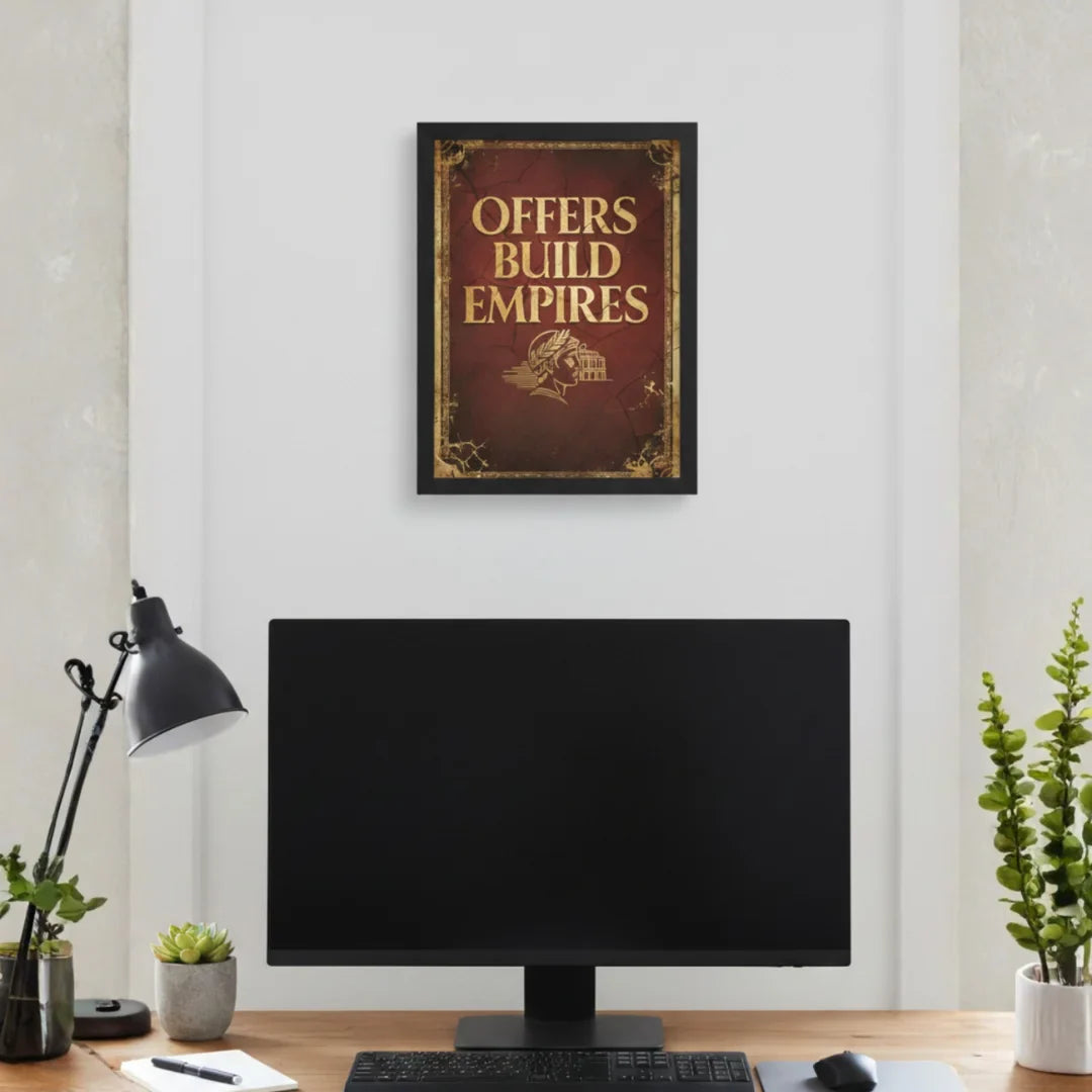Offers Build Empires. | Framed Wall Art for Media Buyers, Agencies