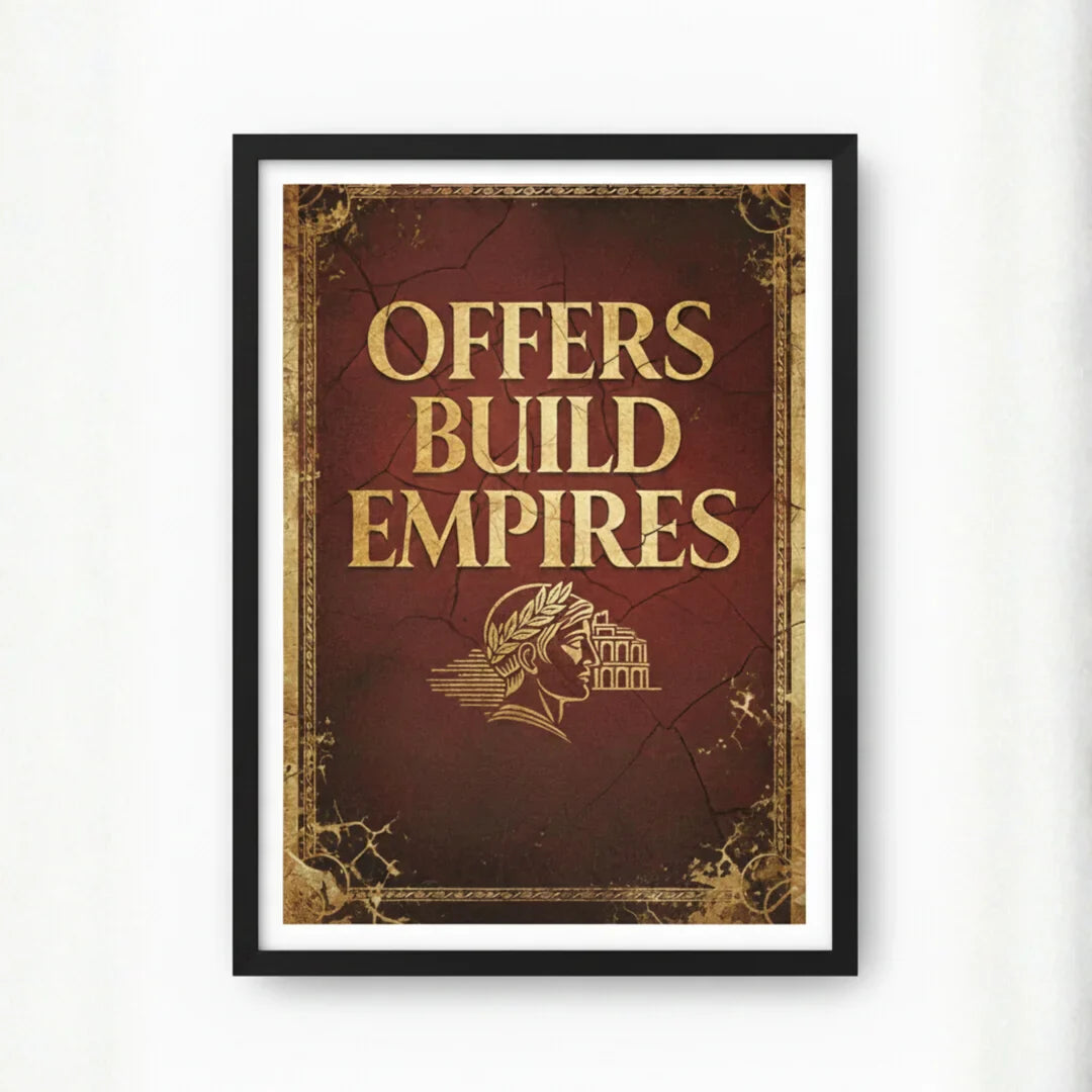 Offers Build Empires. | Framed Wall Art for Media Buyers, Agencies
