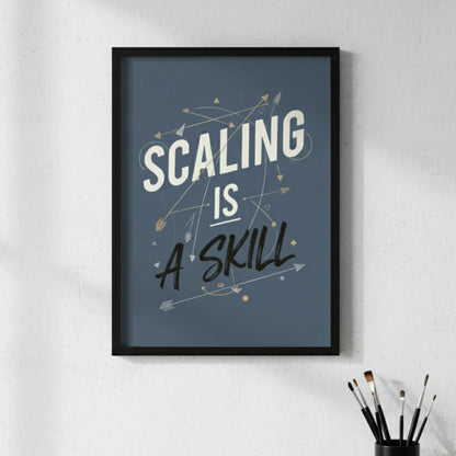Scaling is a Skill. | Framed Wall Art for Media Buyers, Agencies
