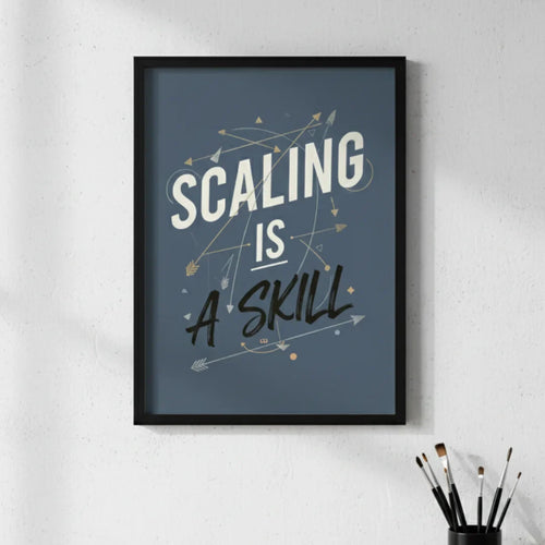 Scaling is a Skill. | Framed Wall Art for Media Buyers, Agencies