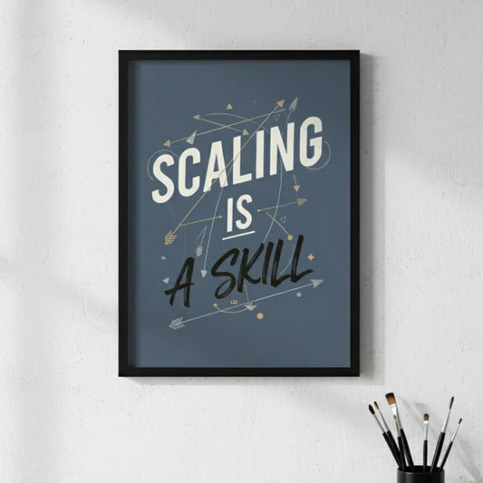 Scaling is a Skill. | Framed Wall Art for Media Buyers, Agencies