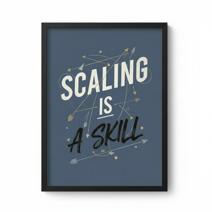 Scaling is a Skill. | Framed Wall Art for Media Buyers, Agencies
