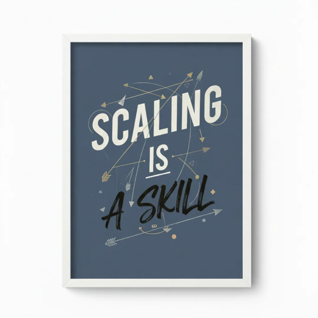 Scaling is a Skill. | Framed Wall Art for Media Buyers, Agencies
