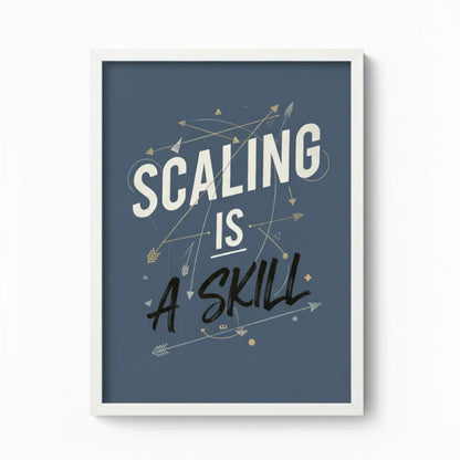 Scaling is a Skill. | Framed Wall Art for Media Buyers, Agencies