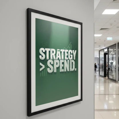 Strategy > Spend | Framed Wall Art for Media Buyers, Agencies