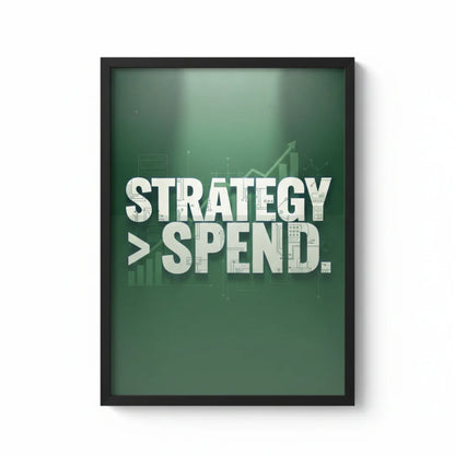 Strategy > Spend | Framed Wall Art for Media Buyers, Agencies